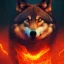 Placeholder: Wolf, red, fire, lava, 8K, dramatic lighting, masterpiece, expert, sharp focus, portrait frame