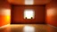 Placeholder: Empty orange room with wooden floor -3D Rendering