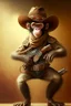 Placeholder: A monkey cowboy with 2 guns