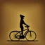 Placeholder: Man on a bike, concept art, vector, line art, smooth, simple, simplicity, symmetry