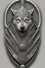 Placeholder: silver steampunk husky viking shield crest