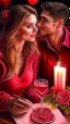 Placeholder: Valentines day date night, art, drawing, very realistic, detailed, vibrant colors.