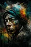 Placeholder: A ultra realistic poster having word sign as “street art ”, by Daniel Castan Carne Griffiths Andreas Lie Russ Mills Leonid Afremov, black background
