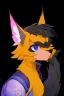 Placeholder: an anthropomorphic fox fursona, female