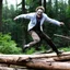 Placeholder: Timothy Carey as a zombie, jumping on a log