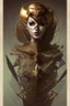 Placeholder: A harlequin character, playing cards with other people , sf, intricate artwork masterpiece, ominous, matte painting movie poster, golden ratio, trending on cgsociety, intricate, epic, trending on artstation, by artgerm, h. r. giger and beksinski, highly detailed, vibrant, production cinematic character render, ultra high quality model