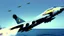 Placeholder: fighter jets shoot missiles at 747 plane and it crashes into the ocean