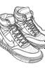 Placeholder: outline art for Shoes coloring pages with sitch, white background, Sketch style, full body, only use outline, dementia patients style, clean line art, white background, no shadows and clear and well outlined.