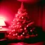 Placeholder: A Christmas tree, pink,in the style of vintage kodachrome