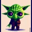 Placeholder: Chibi yoda, pixar 2022, modern Disney style