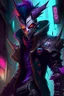 Placeholder: Shaco from league of legends in style cyberpunk