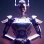 Placeholder: A portrait of a crystalised robot samurai with yakuza tatu, atmospheric, realistic, unreal engine cosmic galactic, cinematic lighting, octane render, random colors, transparent, cosmic ambiance, masterpiece, art by Yoji Shinkawa, composing fit inside