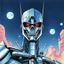 Placeholder: retro anime style, serious 1990s OVA anime style,Best quality, masterpiece, ultra high definition,Highly detailed etro anime style, full color, dark serious 1980s anime terminator like robot, moebius artist, magic, watercolor,