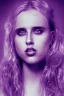 Placeholder: Danish singer MØ face, style viking, high light ,purple tones