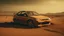 Placeholder: Capture a stunning and realistic photograph featuring a 1998 Honda Civic in a post-apocalyptic desert setting enveloped by a sandstorm. Employ a post-apocalyptic photography style to authentically depict the rugged and desolate atmosphere. Ensure the scene vividly evokes the essence of a transformed world, with the weathered Honda Civic standing resilient amid the harsh conditions of the desert and swirling sandstorm.