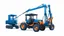 Placeholder: a generic Boom-lift, tractor and scissor-lift on a white background. Smooth vector