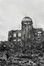 Placeholder: hiroshima dome, manga page, greyscale