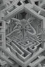 Placeholder: hexagon chrome labyrinth featuring illithid in the style of escher, 8k, trending art