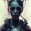 Placeholder: Singer Danish MØ face, Style cyberpunk, watercolor illustration by <agnes cecile> <John Kenn Mortensen> <Yoji Shinkawa>,