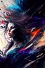 Placeholder: A woman, abstract image showing her chaotic life, chaos, stormy, 8k, exceptional beauty, mysterious, abstract conceptional art
