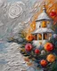 Placeholder: romantic-impressionism expressionist style oil painting,-impressionist impasto acrylic painting, thick layers of silver textured paint,ultra reality,bright colors,8k,thick white paint,silver and white,