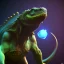 Placeholder: Reptile like creature,glowing,Ultraviolet dimension, unreal engine 5, 8k resolution, attractive, realistic, ultra detailed