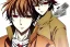 Placeholder: Detailed pretty anime boy, brown hair with blonde strips, keep head in frame, headshot, glaring, brown eyes, covered in bandages, looking serious, illustration, digital painting, only one character, color scheme red, wearing many bandages, Osamu Dazai inspired, anime inspired, manga, dazai, red hair, Chuuya, pretty, scruffy, angry, brooding, manga inspired, small nose, long lower eyelashes, handsome, widows peak, headshot, glaring, cute, wearing a bandage on neck, small nose, scruffy hair