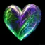 Placeholder: electric heart iridescent cloth