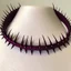 Placeholder: burgundy choker with spikes