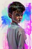 Placeholder: Waterbrush stranger things eleven with short hair painting