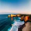 Placeholder: fullbody Drawing of 'beutiful beach, clouds, lighthouse,rocks,beautiful sunset',intricate detail,andrea bonelli,Kilian Eng,Ohrai,evan lee,Aleksandr Sidelnikov,KyuYong Eom,three quarters frontal aerial view,toned colors,16k