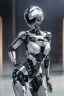 Placeholder: a beautiful robot lady