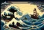 Placeholder: digital painting of the odyssey quest by homer, in the style of hokusai