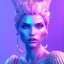 Placeholder: A portrait of a crystalised blue pink queen, atmospheric, realistic, unreal engine, lighting, octane render.