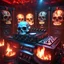 Placeholder: DJ of the damnded, insanely detailed DJ booth in hell, MID set, speakers and equipment made of bone, anatomically correct, add more skulls in th audience, photorealism, vray, 8k 3d https://stablecog.com/generate?o=a67b60e0-edd2-418d-9744-d1d585055d7fv https://stablecog.com/generate?o=93026b00-ac6b-436a-bc57-6aa04073d4a9