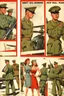 Placeholder: Original pin-up pages by Jack Sparling from various issues of Monty Hall of the U.S. Marines, published by Toby Press, 1951-53.