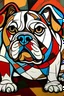 Placeholder: bulldog in pablo picasso style