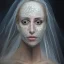 Placeholder: human face, one half bride and veil, one half man face, broken, cracked, fine detail, highly intricate, bridal veil, modern surrealism painting, identity crisis, high-quality, volumetric lighting, 8k, ultrahd, George Grie, Marco Escobedo, Igor Morski