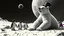 Placeholder: charlie chaplin as unstable polar growlar bear on the planet of Ceres, with some penguin astronauts