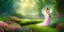 Placeholder: bright fairy, beautiful portrait, flowery landscape