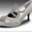 Placeholder: swarovski crystal, one glass slipper, intricate, photorealistic,