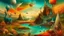 Placeholder: Surreal landscape art, inspired by Salvador Dali and Hieronymus Bosch, hyper-detailed digital painting, with elements of flesh and body parts forming the landscape, intricate textures and lighting, vibrant colors, dreamlike atmosphere.