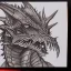 Placeholder: ugly dragon, red, spiky, ultra realistic pencil drawing