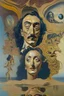 Placeholder: Artwork entitled "The Secret" depicts Salvador Dali's self-portrait living the woman he hated and developing compassion; surrealism; award-winning, intricate, insanely detailed, elegant