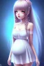 Placeholder: girl, cute, beautiful, pregnant, dress, long hair, anime