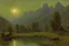 Placeholder: mistery night, mountains, rocks, river, epic, gothic and witchcraft influence, emile claus, and rodolphe wytsman impressionism paintings