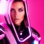 Placeholder: cyberpink, head, woman, portrai, tron