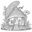 Placeholder: A fairy house Luminous Firefly Lair, coloring page, exact shape, real image, minimal lines, white back ground color, real style, realistic, minimalistic, minimal black line art, line art, crisp line art, unique coloring sheet, outlined, outline, crisp, crisp line edges, illustration, thin lines, crisp clear lines, line art, clean line art, unique, 8k, no colors, no dark color, no black color, avoid thick black, minimalistic line edges, white back ground,