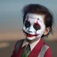 Placeholder: Joker toddler, real, full body, tokio background, dramatic lighting, hyper realistic, 8k