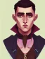 Placeholder: Portrait of a 30 year old strange gay wizard